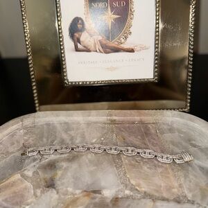 7” Moissanite Cuban Link Bracelet Iced Out Oval Link